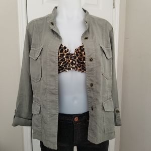 Sanctuary Safari Jacket Size Small Olive NWT Soft Cinchable Waist